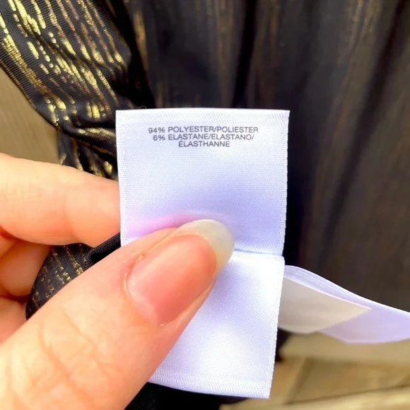 Nine West black and gold sleeveless kit top - Picture 7 of 8